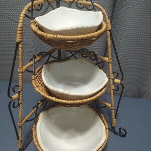 Princess House 3 tiered basket set